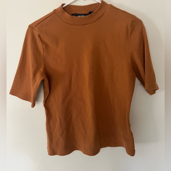 Maeve by Anthropologie Ribbed High Neck T Shirt - Picture 2 of 6